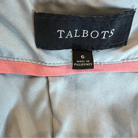 Talbots Pink and Gray Wool Blend Houndstooth Pencil Skirt - size 6 - Picture 3 of 6